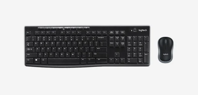 Toetsenbord- en muisset Logitech MK270 draadloos QWERTY zwart