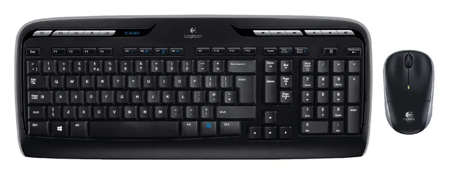 Toetsenbord- en muisset Logitech MK330 draadloos QWERTY zwart