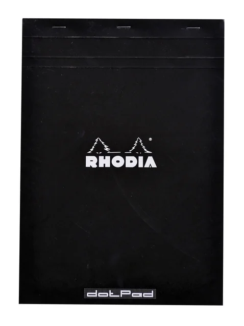 Schrijfblok Rhodia A4 dots 80 vel 80gr zwart