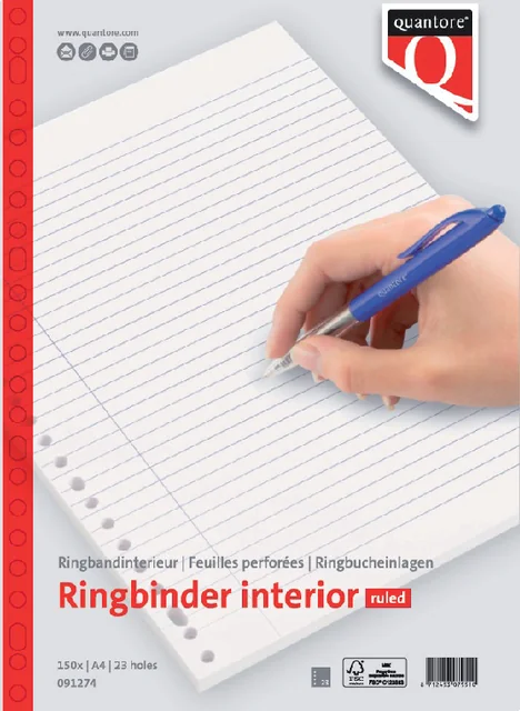 Interieur Quantore A4 23-gaats lijn 300 pagina's