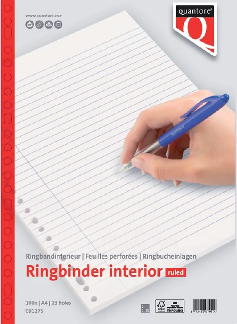 Interieur Quantore A4 23-gaats lijn 200 pagina's