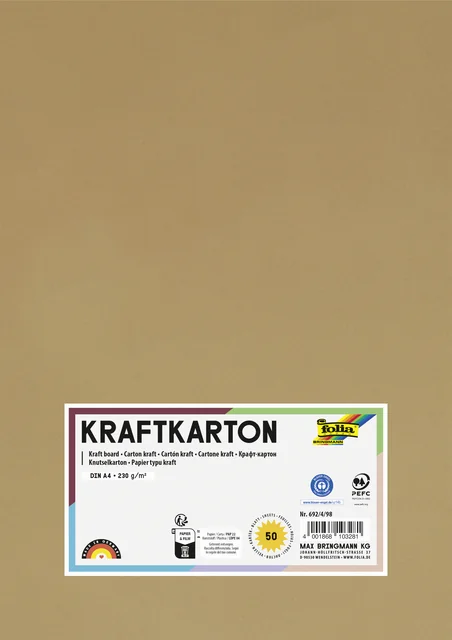 Kraftpapier Folia A4 230gr 50 vel
