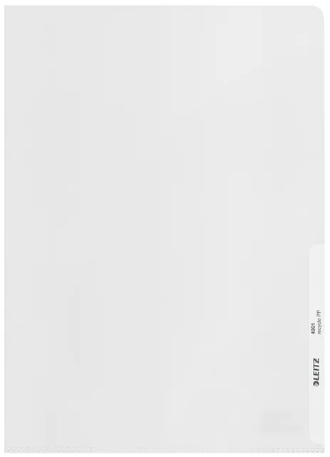 Insteekmap L-model Leitz Recycle A4 0.10mm PP transparant 25 stuks