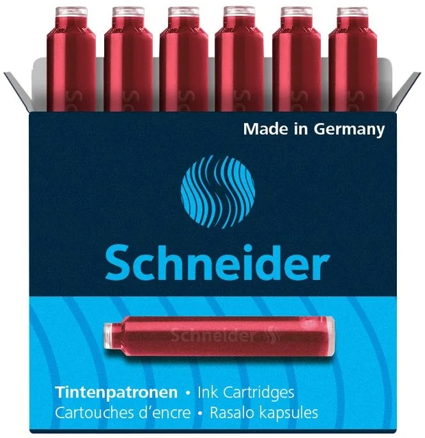 Inktpatroon Schneider din rood doos à 6 stuks