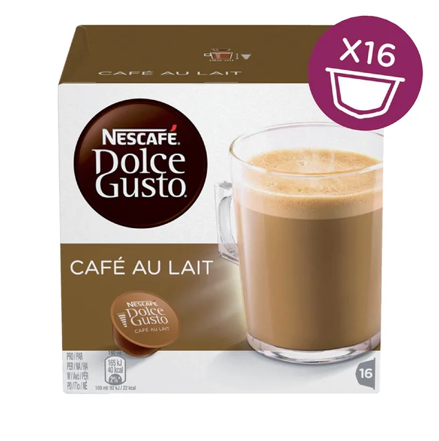 Koffiecups Dolce Gusto cafe au lait 16 stuks