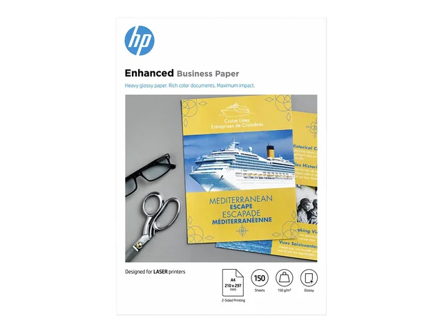 Fotopapier laser HP CG965A 150gr A4 glans wit 150 vel