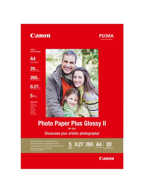 Inkjetpapier Canon PP-201 A4 265gr glans 20 vel