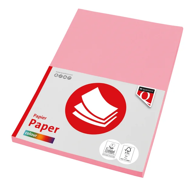 Kopieerpapier Quantore Colour A4 80gr roze 100 vel
