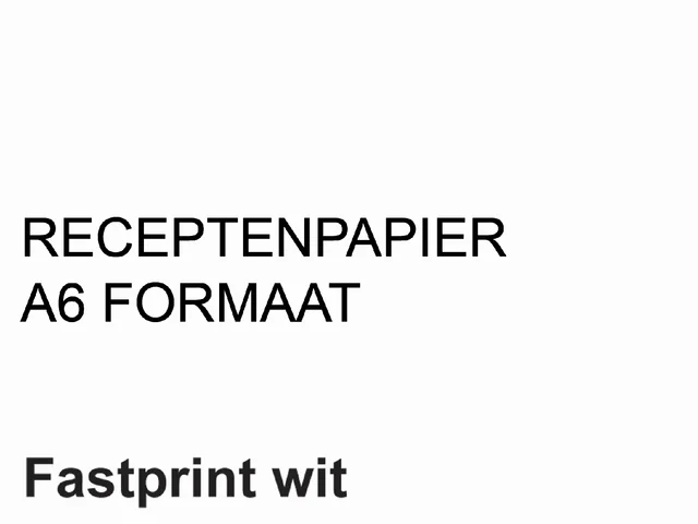 Receptpapier Fastprint A6 80gr wit 2000 vel