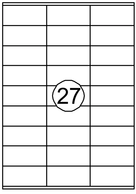 Etiket Quantore 70x32mm 2700stuks