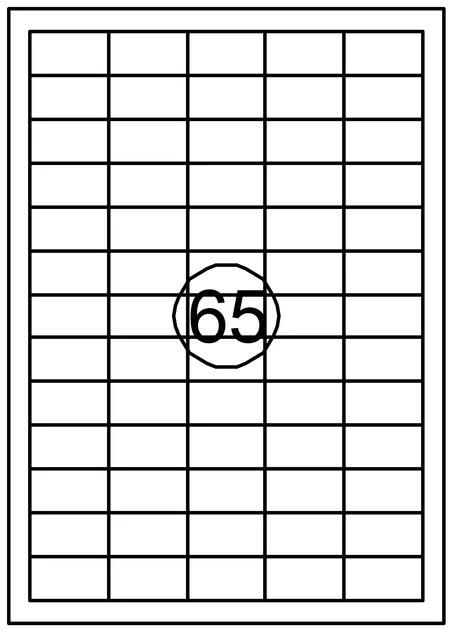 Etiket Quantore 38.1x21.2mm 6500 stuks