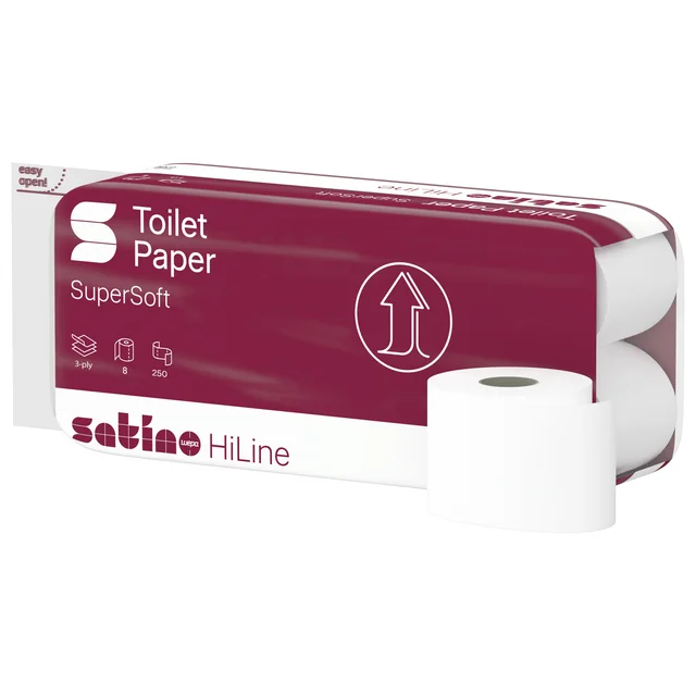 Toiletpapier Satino MT1 HiLine 3-laags 8x250 vel wit 071340