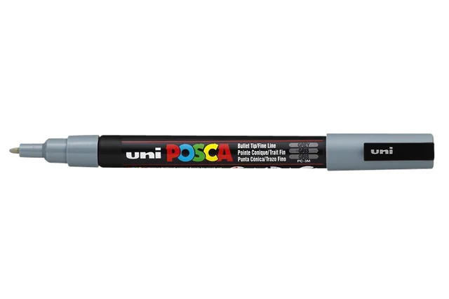 Paintmarker Uni POSCA PC3M fijn grijs