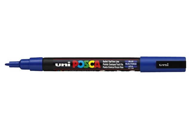 Paintmarker Uni POSCA PC3M fijn donkerblauw