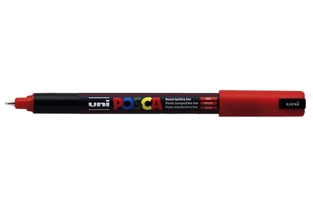Paintmarker Uni POSCA PC1MR extra fijn rood