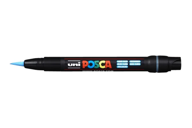 Paintmarker Uni POSCA PCF350 Brush 1-10mm lichtblauw