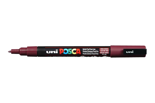Paintmarker Uni POSCA PC3M fijn wijnrood