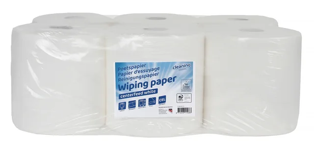 Poetspapier Cleaninq M2 2-laags 6x160m wit