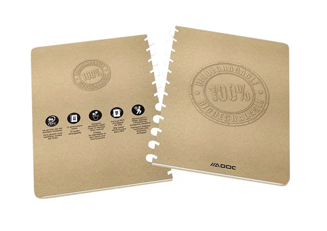 Schrift Adoc BIO A4 ruit 4x8mm 144 pagina's 90gr kraft