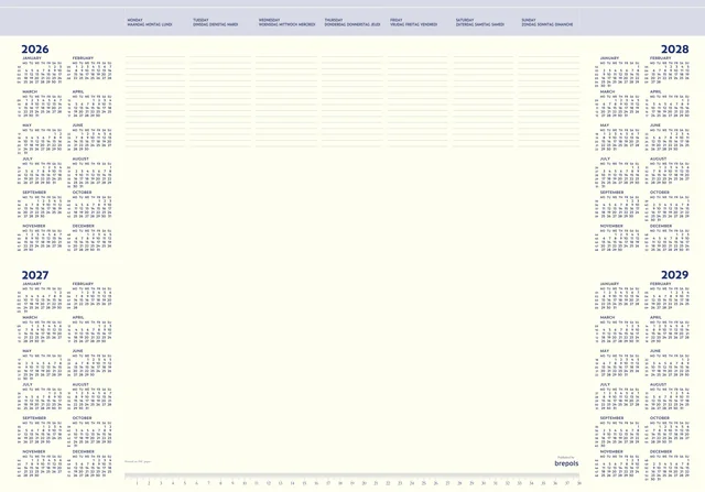 Onderlegblok 2027 Brepols Office Mate 7dagen/1pagina 41.2x59cm
