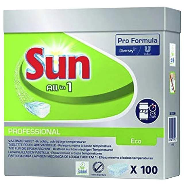Vaatwastabletten Sun Pro Formula All-in-one Eco 100 stuks