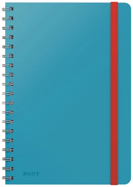 Notitieboek Leitz Cosy B5 160 blz spiraal lijn blauw