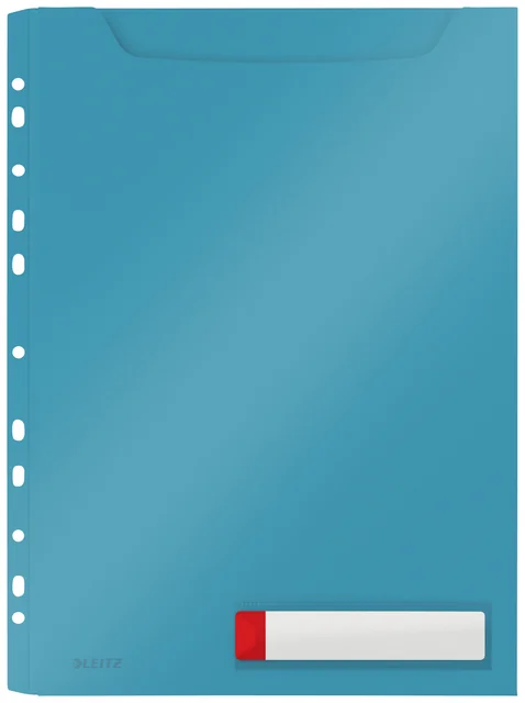 Insteekmap U-model Leitz Cosy harmonica A4 met perforatiestrip PP blauw