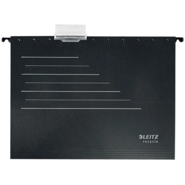 Hangmap Leitz Alpha Recycle A4 verticaal V-bodem zwart