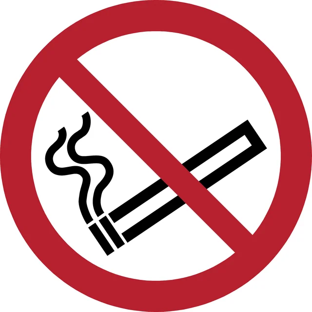 Pictogram bordje Djois Rookverbod Ø200mm rood