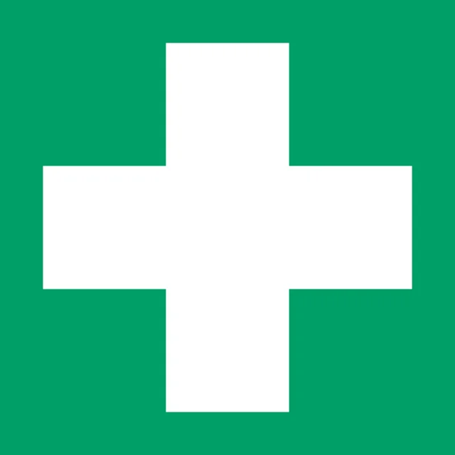 Pictogram bordje Djois EHBO 200x200mm groen
