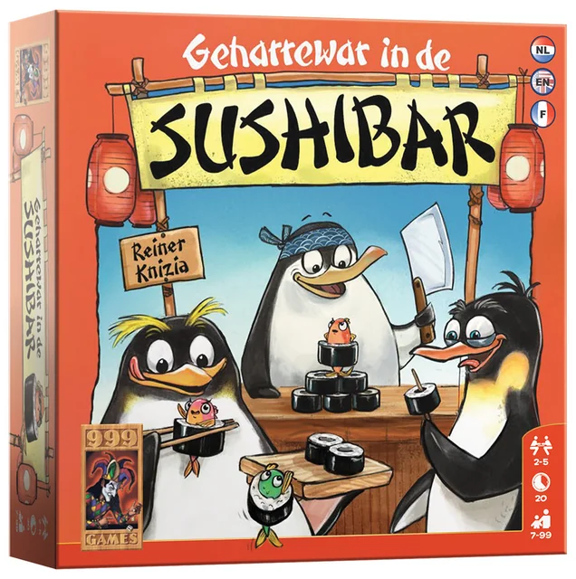Dobbelspel Geharrewar in de Sushibar