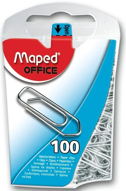 Paperclip Maped Office 25mm 100 stuks zilver