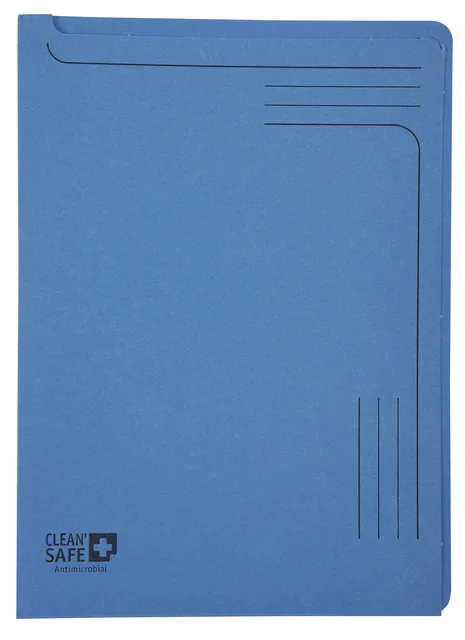 Insteekmap Exacompta L-model Clean'Safe bedrukt blauw 5 stuks