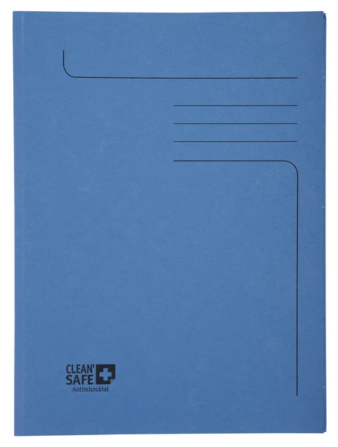 Dossiermap Exacompta Clean'Safe 2kleppen blauw 5 stuks