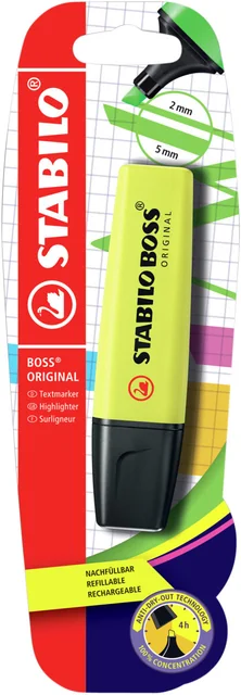 Markeerstift STABILO BOSS Original 70/24 geel blister à 1 stuk