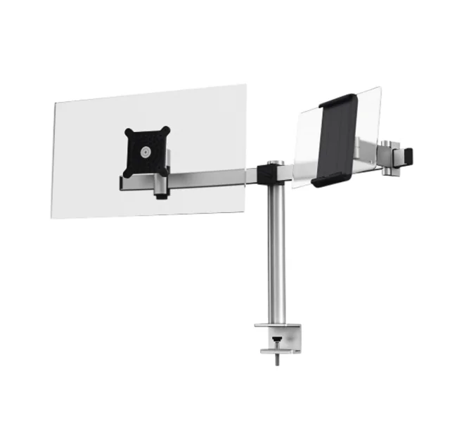 Monitorarm Durable met klem voor 1 scherm en 1 tablet
