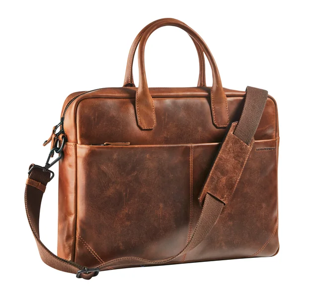 Businesstas Maverick The Original met laptopvak 15.6" leer bruin