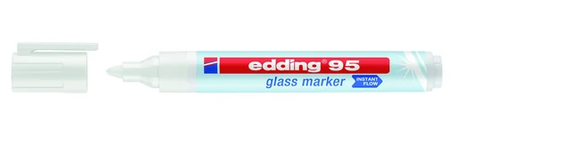 Viltstift edding 95 glasbord rond 1.5-3mm wit