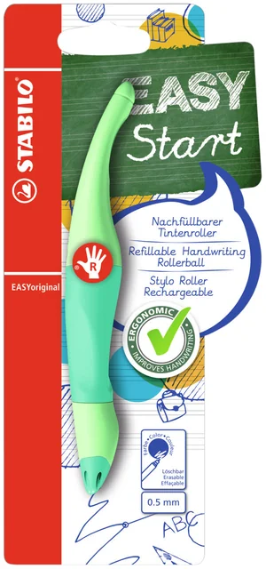Rollerpen STABILO Easyoriginal  rechts M pastel vleugje mint blister