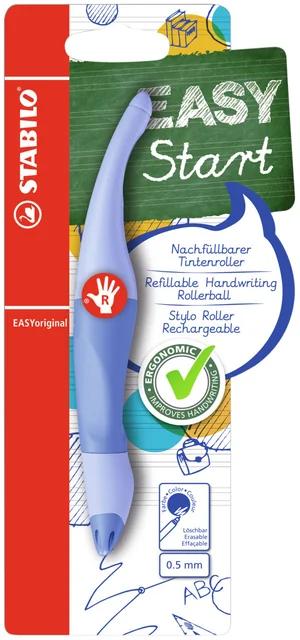 Rollerpen STABILO Easyoriginal  rechts M pastel luchtig blauw blister