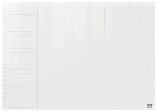 Weekplanner Nobo transparant acryl A4