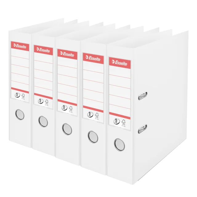 Ordner Esselte No.1 72mm PP 30% gerecycled folie Multipack wit 5 stuks