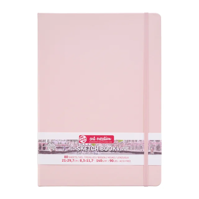 Schetsboek Talens Art Creation 80 witte vellen 140gr 210x300mm roze