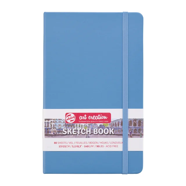 Schetsboek Talens Art Creation 80 witte vellen 140gr 130x210mm blauw