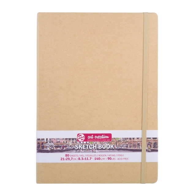 Schetsboek Talens Art Creation 80 witte vellen 140gr 210x300mm kraft