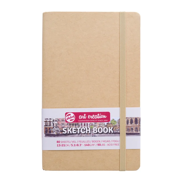 Schetsboek Talens Art Creation 80 witte vellen 140gr 130x210mm kraft