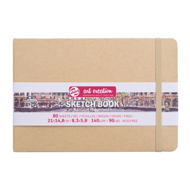 Schetsboek Talens Art Creation 80 witte vellen 140gr 210x150mm kraft