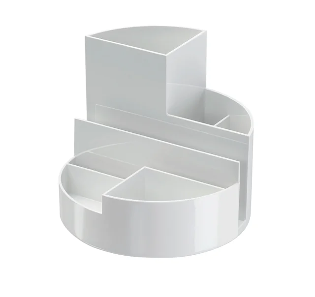 Pennenkoker MAULroundbox Blauwe Engel recycled 6 vaks wit