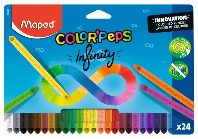 Kleurpotlood Maped Color'Peps Infinity set à 24 kleuren