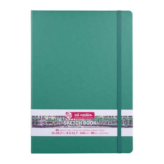 Schetsboek Talens Art Creation 80 vel 140gr 210x297mm woudgroen